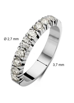 Diamond Point Alliance|Groeibriljant Ringen<Witgouden alliance ring, 0.63 ct diamant, Groeibriljant