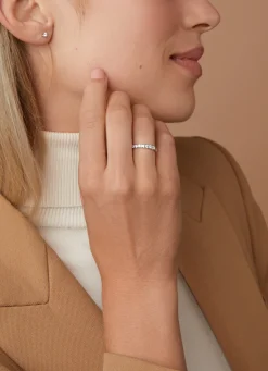 Diamond Point Alliance|Groeibriljant Ringen<Witgouden alliance ring, 0.21 ct diamant, Groeibriljant