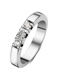 Diamond Point Alliance|Groeibriljant Ringen<Witgouden alliance ring, 0.30 ct diamant, Groeibriljant