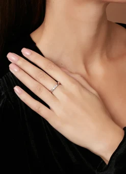 Diamond Point Alliance|Groeibriljant Ringen<Witgouden alliance ring, 0.15 ct diamant, Groeibriljant
