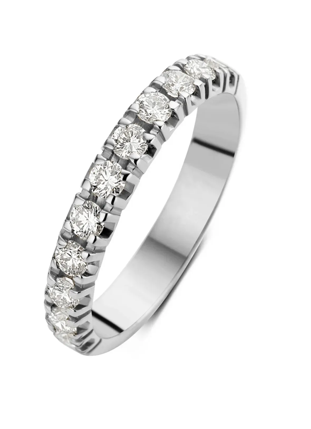 Diamond Point Alliance|Groeibriljant Ringen<Witgouden alliance ring, 0.55 ct diamant, Groeibriljant