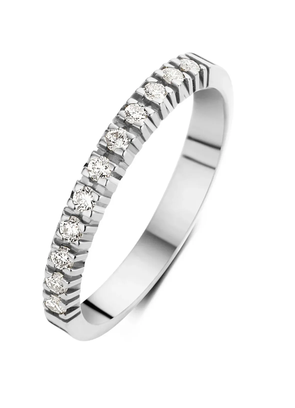 Diamond Point Alliance|Groeibriljant Ringen<Witgouden alliance ring, 0.33 ct diamant, Groeibriljant