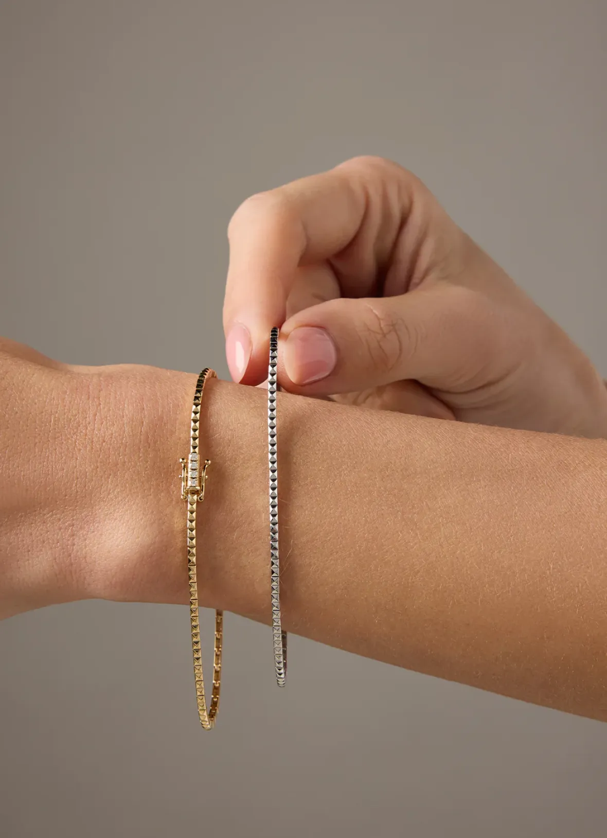Diamond Point Witgouden Armbanden|Diamanten Armbanden<Witgouden armband, 0.04 ct diamant, Ensemble