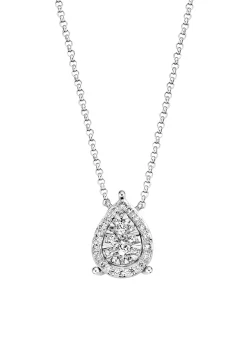 Diamond Point Witgouden Colliers|Diamanten Colliers<Witgouden collier, 0.27 ct diamant, Enchanted