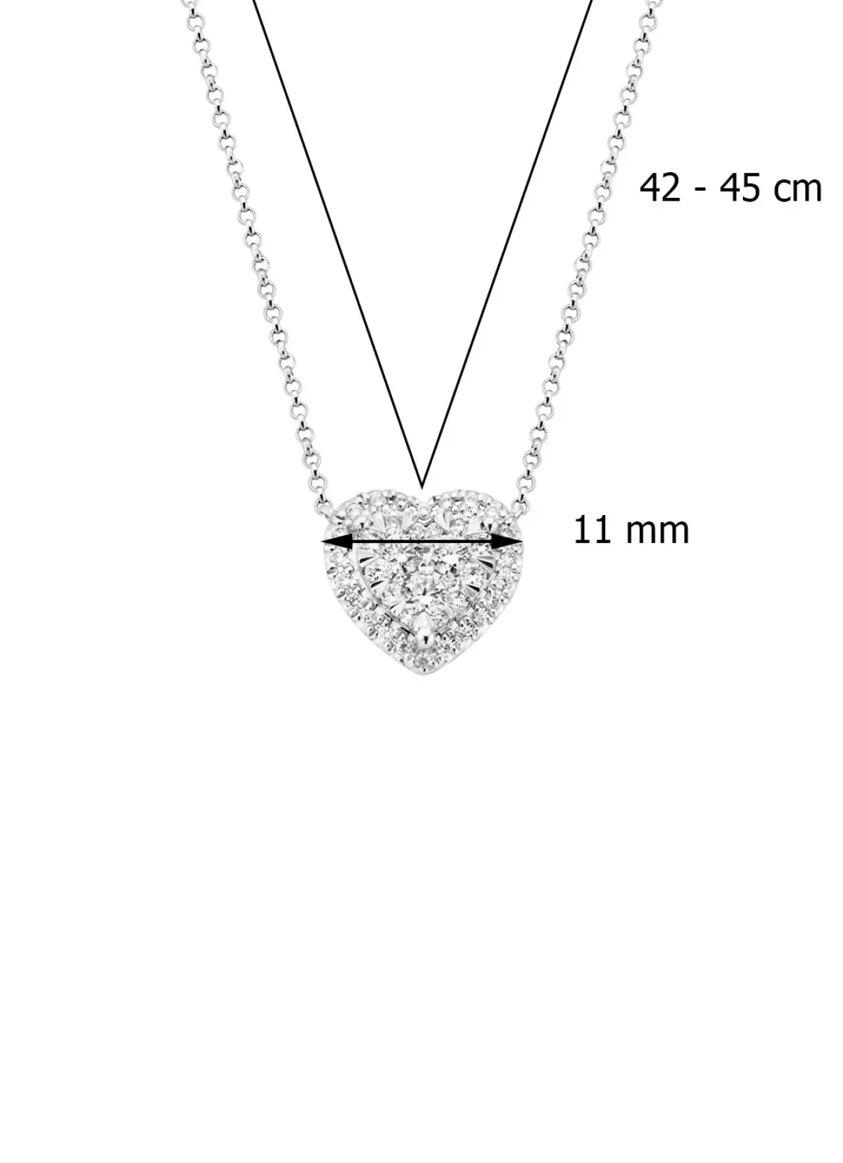Diamond Point Witgouden Colliers|Diamanten Colliers<Witgouden collier, 0.52 ct diamant, Enchanted