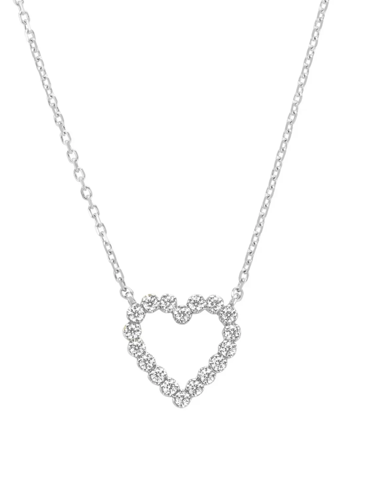 Diamond Point Witgouden Colliers|Diamanten Colliers<Witgouden collier, 0.25 ct diamant, Hearts & Arrows