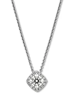 Diamond Point Witgouden Colliers|Diamanten Colliers<Witgouden collier, 0.71 ct diamant, Hearts & Arrows