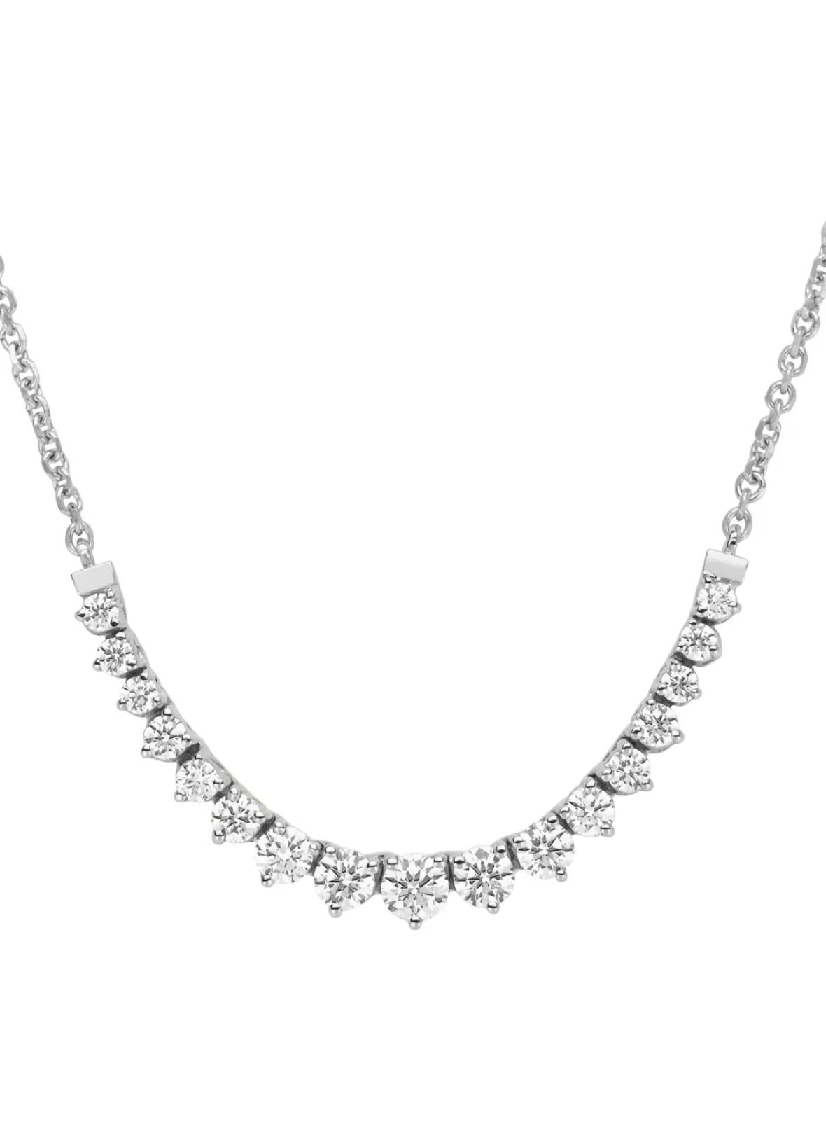 Diamond Point Witgouden Colliers|Diamanten Colliers<Witgouden collier, 1.38 ct diamant, Hearts & Arrows