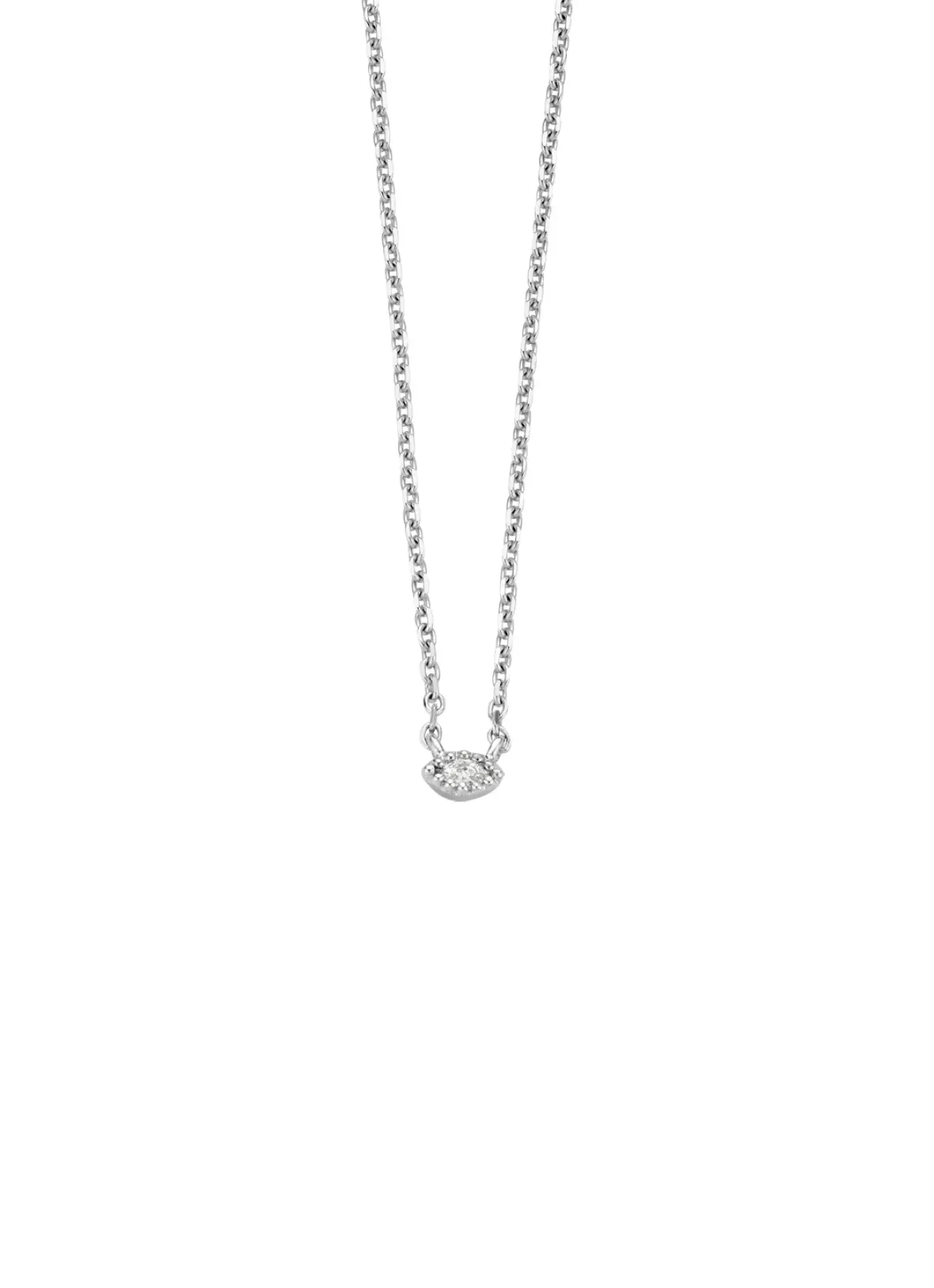 Diamond Point Witgouden Colliers|Diamanten Colliers<Witgouden collier, 0.04 ct diamant, Joy