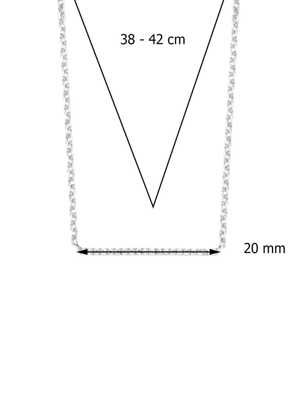 Diamond Point Witgouden Colliers|Diamanten Colliers<Witgouden collier, 0.06 ct diamant, Joy
