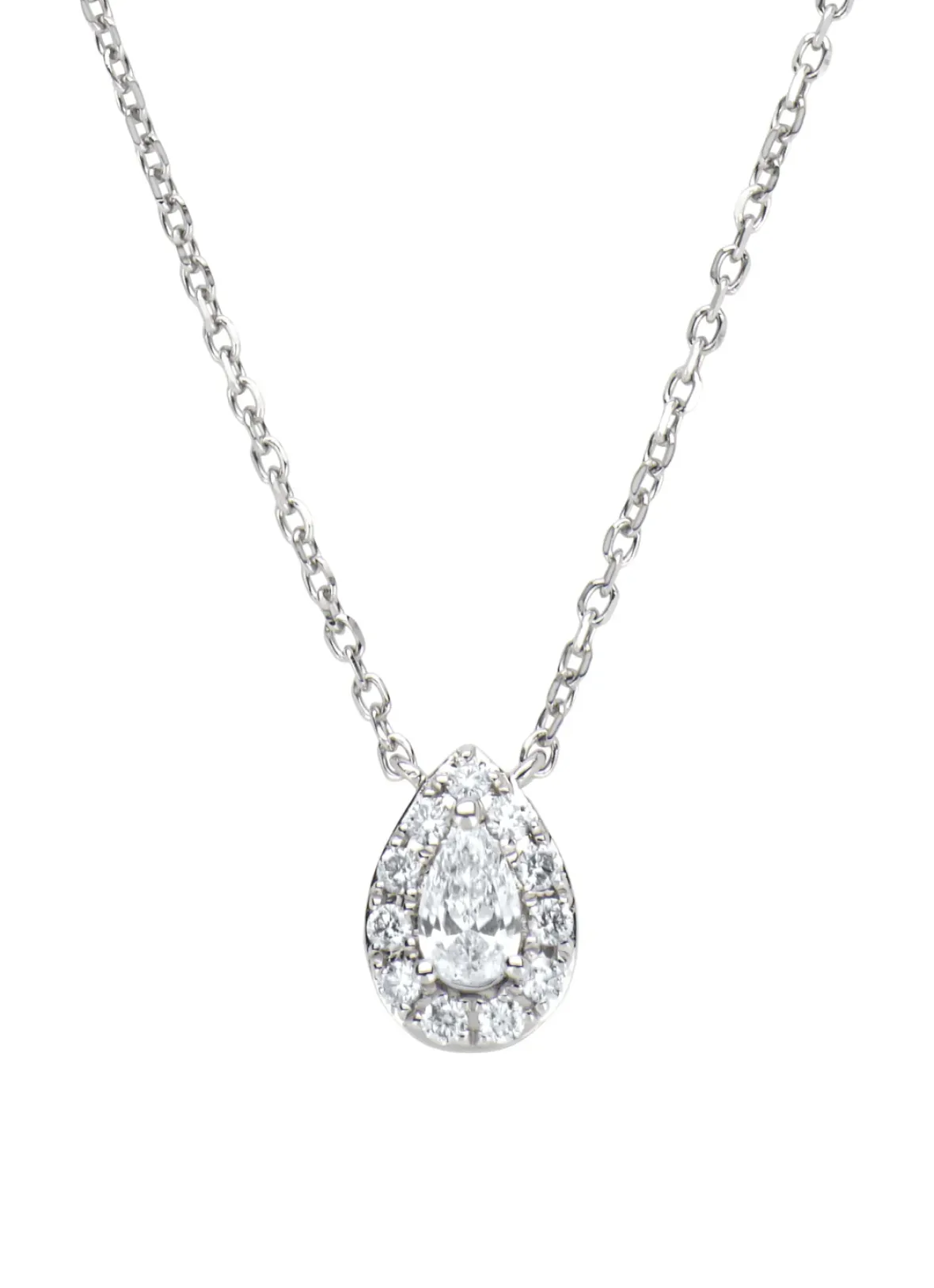 Diamond Point Witgouden Colliers|Diamanten Colliers<Witgouden collier, 0.19 ct diamant, Petite Romance