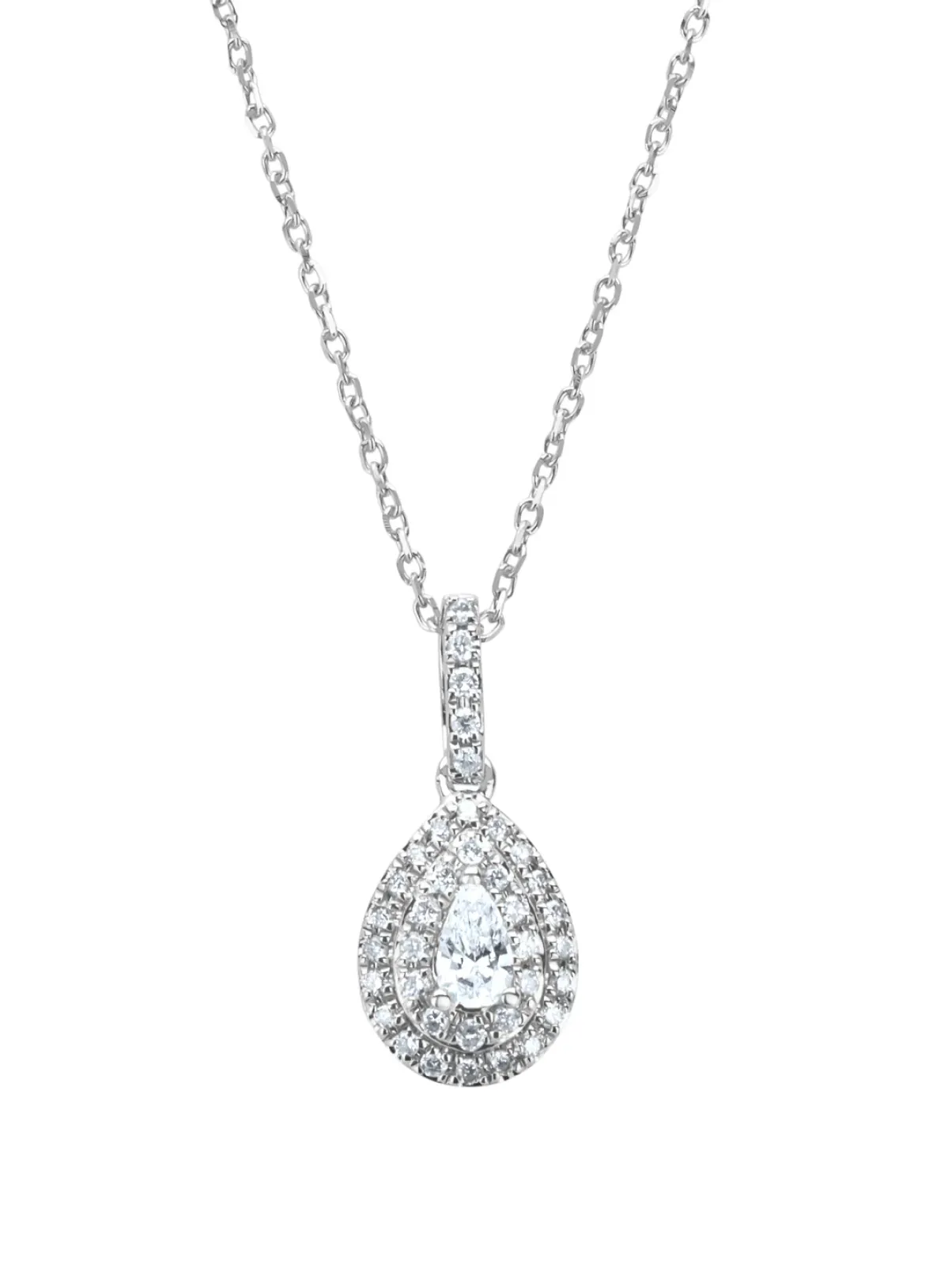Diamond Point Witgouden Colliers|Diamanten Colliers<Witgouden collier, 0.22 ct diamant, Petite Romance