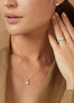 Diamond Point Witgouden Colliers|Diamanten Colliers<Witgouden collier, 0.19 ct diamant, Petite Romance