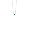 Diamond Point Witgouden Colliers|Colliers Met Kleurstenen<Witgouden collier, 0.04 ct smaragd, Joy