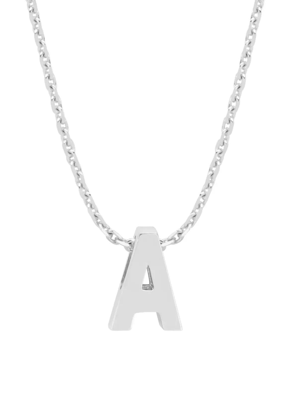 Diamond Point Letter Hangers|Losse Hangers<Witgouden hanger A, Alphabet
