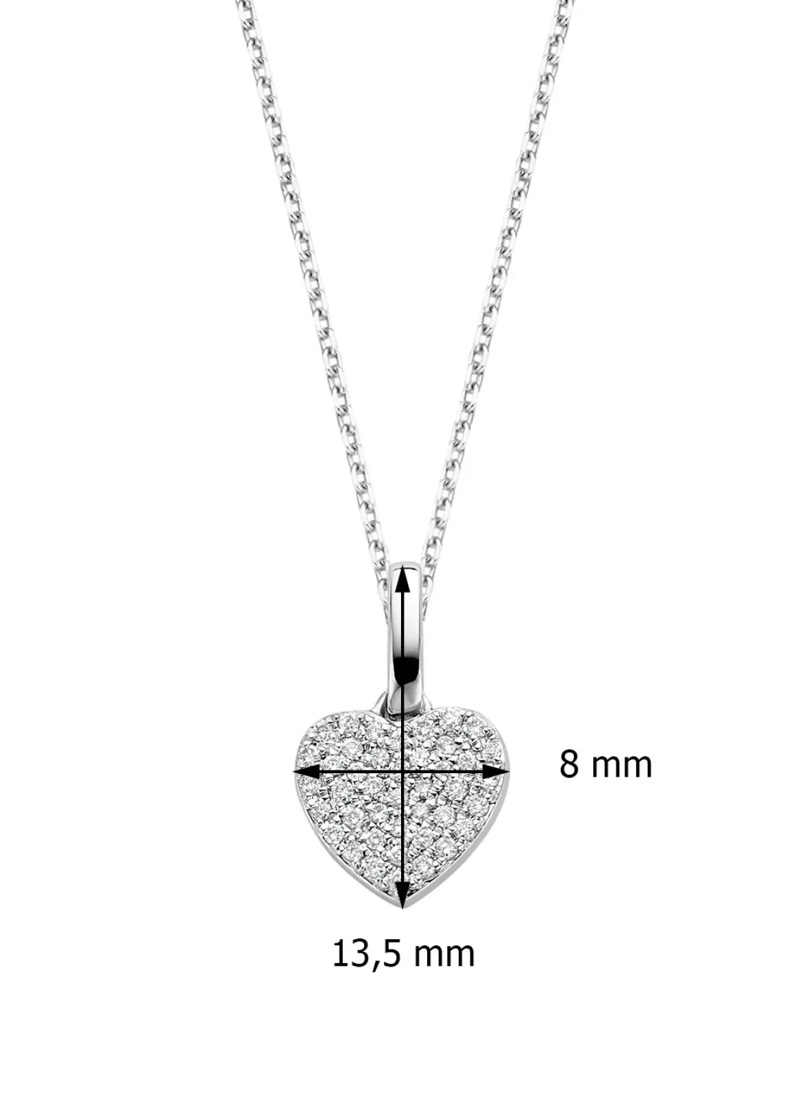 Diamond Point Losse Hangers|Witgouden Bruidssieraden<Witgouden hanger, 0.11 ct diamant, Dreamer