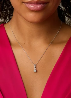 Diamond Point Losse Hangers|Witgouden Bruidssieraden<Witgouden hanger, 0.57 ct diamant, Fourever