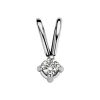 Diamond Point Solitair C|Solitair Classic<Witgouden hanger, 0.02 ct diamant, Groeibriljant