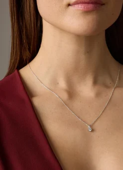 Diamond Point Solitair C|Solitair Classic<Witgouden hanger, 0.35 ct diamant, Groeibriljant