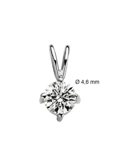 Diamond Point Solitair C|Solitair Classic<Witgouden hanger, 0.36 ct diamant, Groeibriljant