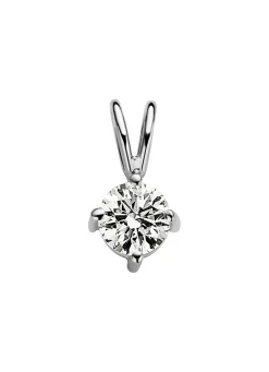 Diamond Point Solitair C|Solitair Classic<Witgouden hanger, 0.40 ct diamant, Groeibriljant