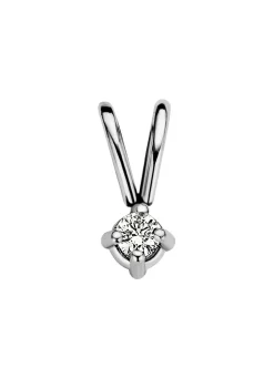 Diamond Point Solitair C|Solitair Classic<Witgouden hanger, 0.03 ct diamant, Groeibriljant