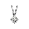 Diamond Point Solitair C|Solitair Classic<Witgouden hanger, 0.04 ct diamant, Groeibriljant
