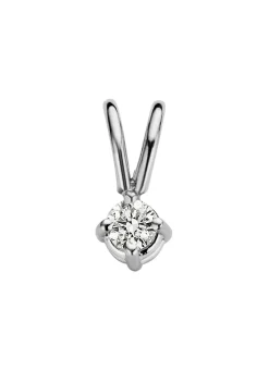 Diamond Point Solitair C|Solitair Classic<Witgouden hanger, 0.05 ct diamant, Groeibriljant