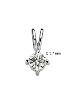 Diamond Point Solitair C|Solitair Classic<Witgouden hanger, 0.18 ct diamant, Groeibriljant