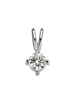 Diamond Point Solitair C|Solitair Classic<Witgouden hanger, 0.19 ct diamant, Groeibriljant
