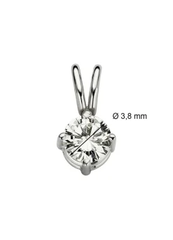 Diamond Point Solitair C|Solitair Classic<Witgouden hanger, 0.23 ct diamant, Groeibriljant