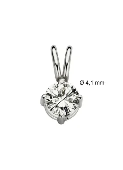 Diamond Point Solitair C|Solitair Classic<Witgouden hanger, 0.27 ct diamant, Groeibriljant
