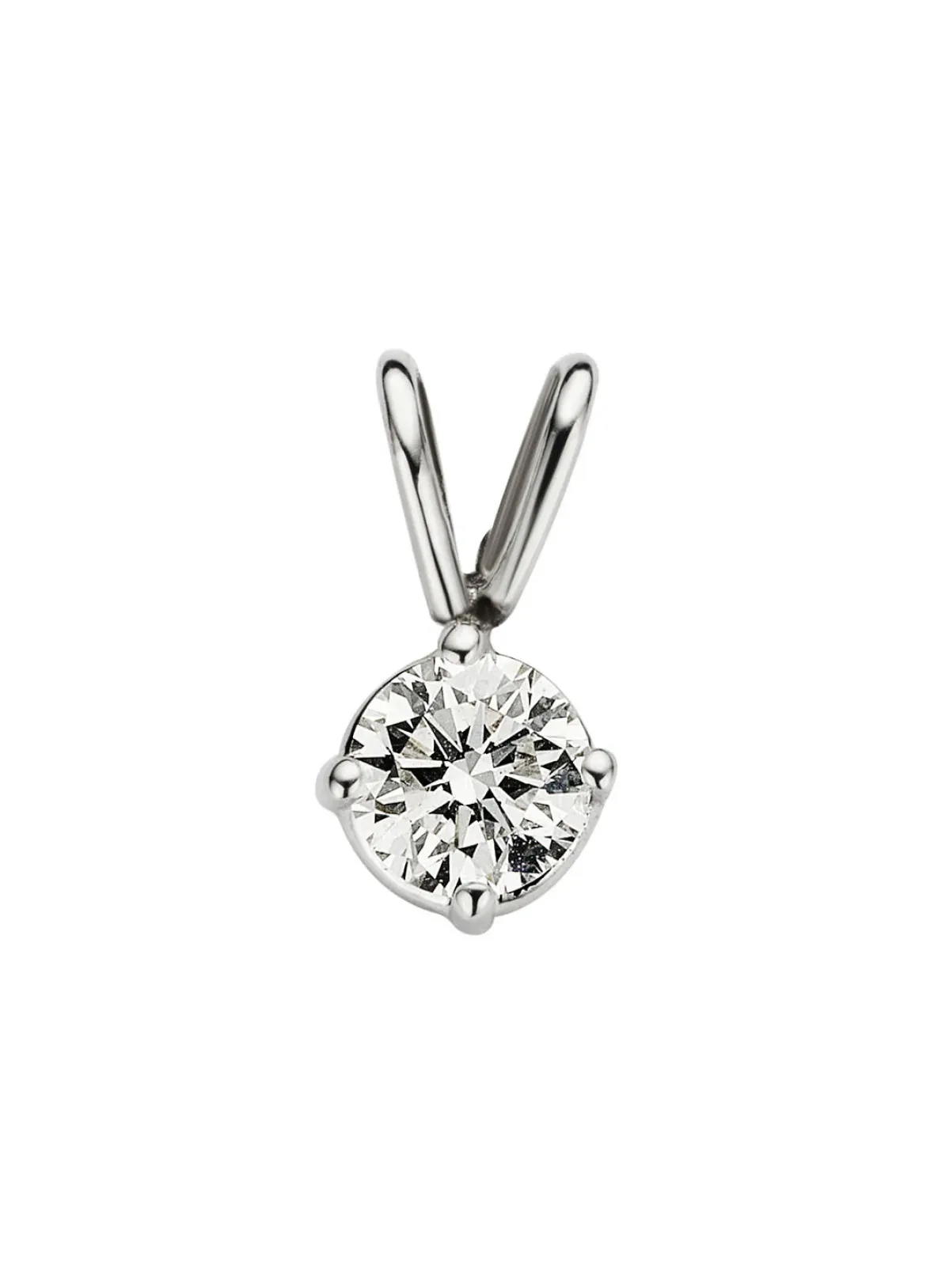 Diamond Point Solitair C|Solitair Classic<Witgouden hanger, 0.28 ct diamant, Groeibriljant