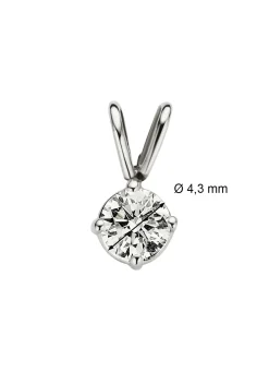 Diamond Point Solitair C|Solitair Classic<Witgouden hanger, 0.31 ct diamant, Groeibriljant