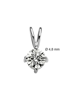 Diamond Point Solitair C|Solitair Classic<Witgouden hanger, 0.44 ct diamant, Groeibriljant