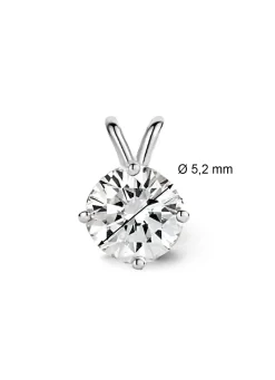 Diamond Point Solitair C|Solitair Classic<Witgouden hanger, 0.51 ct diamant, Groeibriljant