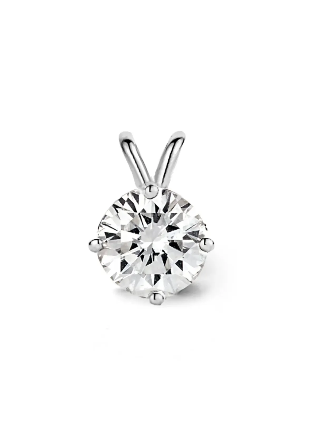 Diamond Point Solitair C|Solitair Classic<Witgouden hanger, 0.53 ct diamant, Groeibriljant