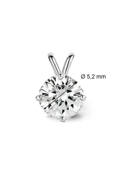 Diamond Point Solitair C|Solitair Classic<Witgouden hanger, 0.53 ct diamant, Groeibriljant