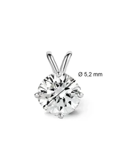 Diamond Point Solitair C|Solitair Classic<Witgouden hanger, 0.69 ct diamant, Groeibriljant