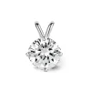 Diamond Point Solitair C|Solitair Classic<Witgouden hanger, 0.75 ct diamant, Groeibriljant