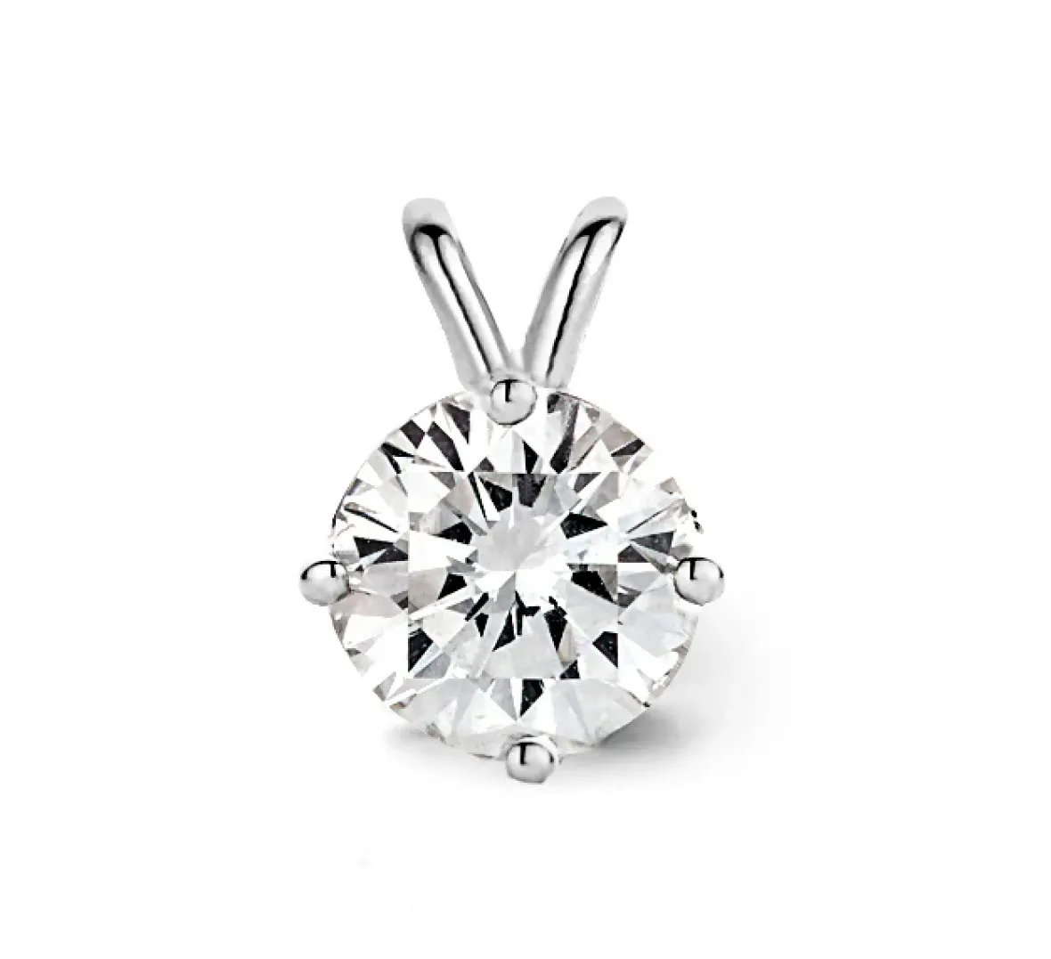 Diamond Point Solitair C|Solitair Classic<Witgouden hanger, 0.81 ct diamant, Groeibriljant