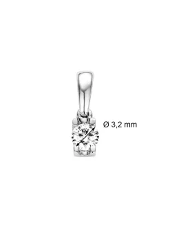 Diamond Point Solitair C|Groeibriljant Hangers<Witgouden hanger, 0.12 ct diamant, Groeibriljant