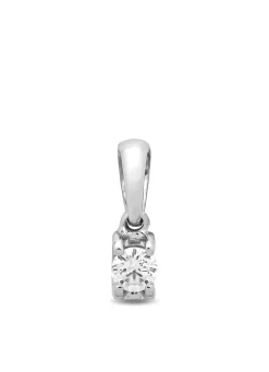 Diamond Point Solitair C|Groeibriljant Hangers<Witgouden hanger, 0.08 ct diamant, Groeibriljant