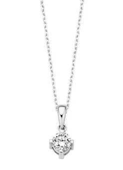 Diamond Point Losse Hangers|Witgouden Bruidssieraden<Witgouden hanger, 0.25 ct diamant, Hearts & Arrows