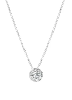 Diamond Point Losse Hangers|Witgouden Bruidssieraden<Witgouden hanger, 0.30 ct diamant, Hearts & Arrows