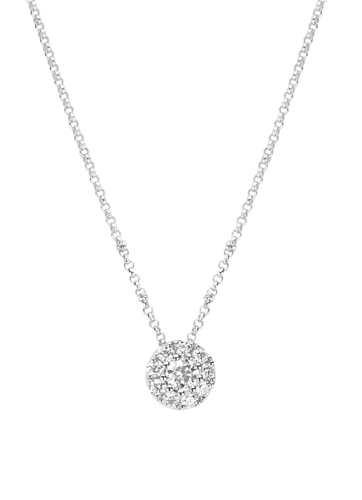 Diamond Point Losse Hangers|Witgouden Bruidssieraden<Witgouden hanger, 0.30 ct diamant, Hearts & Arrows