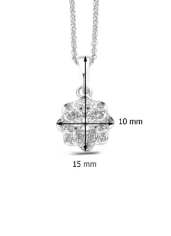 Diamond Point Losse Hangers|Witgouden Bruidssieraden<Witgouden hanger, 0.43 ct diamant, Hearts & Arrows
