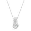 Diamond Point Losse Hangers|Witgouden Bruidssieraden<Witgouden hanger, 0.41 ct diamant, Hearts & Arrows