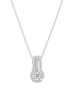 Diamond Point Losse Hangers|Witgouden Bruidssieraden<Witgouden hanger, 0.41 ct diamant, Hearts & Arrows