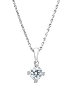 Diamond Point Losse Hangers|Witgouden Bruidssieraden<Witgouden hanger, 0.40 ct diamant, Hearts & Arrows